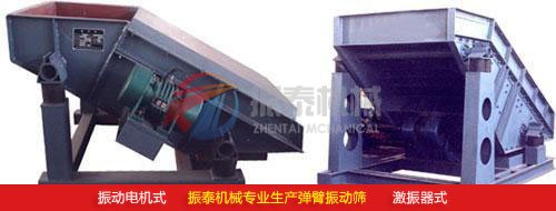 懸臂篩網振動篩（彈臂振動篩）振動電機式、激振器式